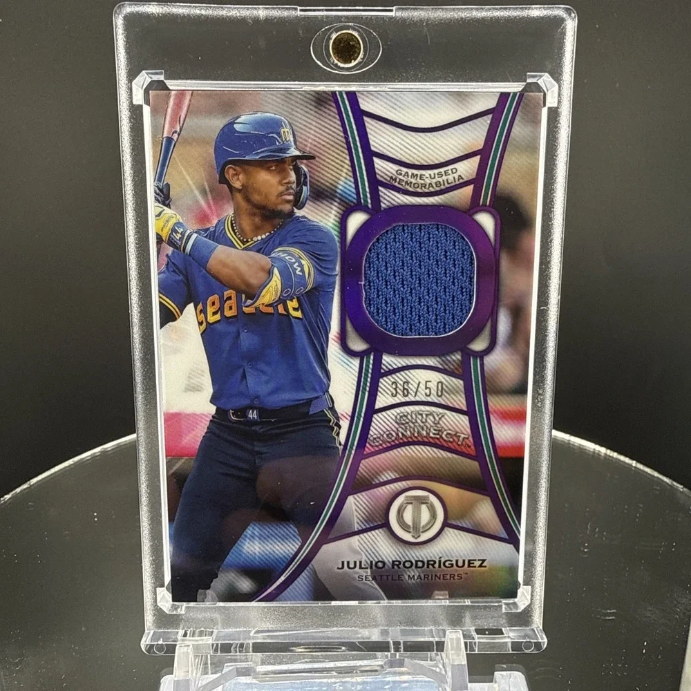 2025 Topps Tribute Julio Rodriguez #/50 Purple City Connect Relic Patch JRod